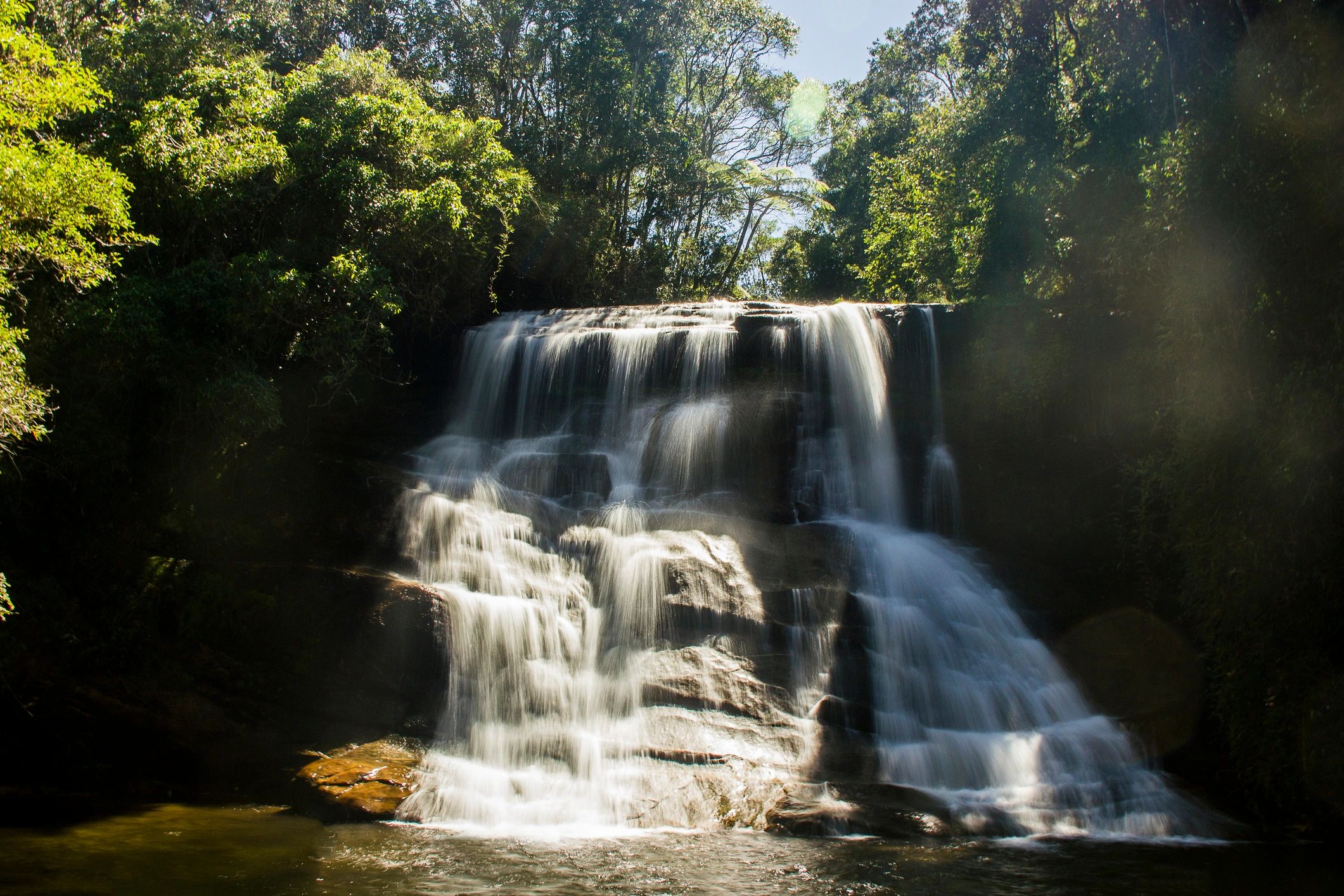 Natural waterfall landscape
